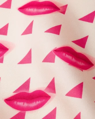Pañuelo de sarga de seda estampado 55