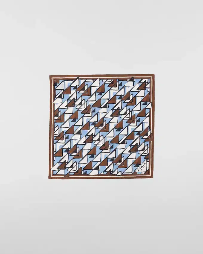 Pañuelo de sarga de seda estampado 55 Pañuelo de sarga de seda estampado 55