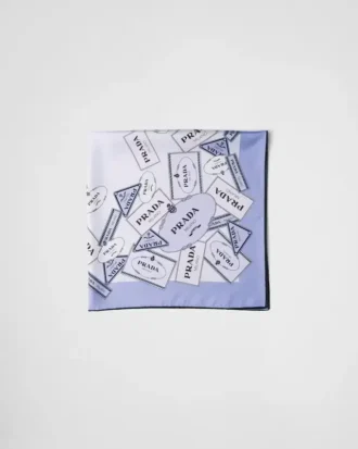 Pañuelo de sarga de seda estampado 90