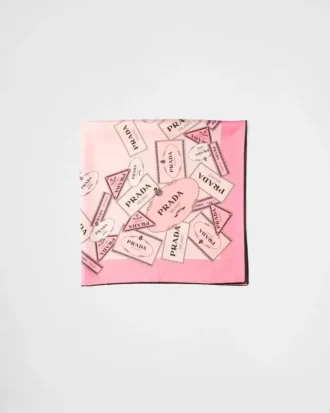 Pañuelo de sarga de seda estampado 90