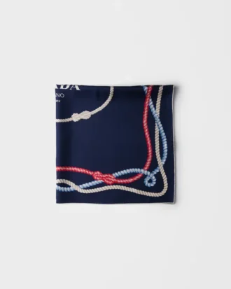 Pañuelo de sarga de seda estampado 90