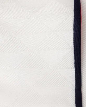 Pañuelo estrecho de sarga de seda estampada en jacquard