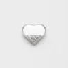 Pendiente individual Eternal Gold Nano Heart en oro blanco con diamante cultivado en laboratorio Pendiente individual Eternal Gold Nano Heart en oro blanco con diamante cultivado en laboratorio