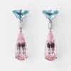 Pendientes colgantes Couleur Vivante: oro blanco con aguamarina, morganitas y diamantes Pendientes colgantes Couleur Vivante: oro blanco con aguamarina, morganitas y diamantes