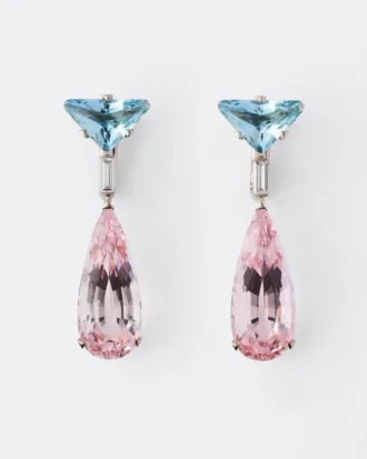 Pendientes colgantes Couleur Vivante: oro blanco con aguamarina, morganitas y diamantes Pendientes colgantes Couleur Vivante: oro blanco con aguamarina, morganitas y diamantes