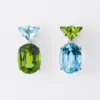 Pendientes colgantes Couleur Vivante – Oro blanco con aguamarina y peridoto Pendientes colgantes Couleur Vivante – Oro blanco con aguamarina y peridoto