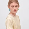 Pendientes colgantes Couleur Vivante – Oro blanco con aguamarina y peridoto Pendientes colgantes Couleur Vivante – Oro blanco con aguamarina y peridoto