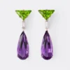 Pendientes colgantes Couleur Vivante – Oro blanco con peridoto, amatista y diamantes Pendientes colgantes Couleur Vivante – Oro blanco con peridoto, amatista y diamantes