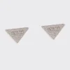Pendientes con zirconitas y logotipo de cristal Pendientes con zirconitas y logotipo de cristal
