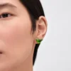 Pendientes de botón Couleur Vivante – Oro blanco con peridoto Pendientes de botón Couleur Vivante – Oro blanco con peridoto