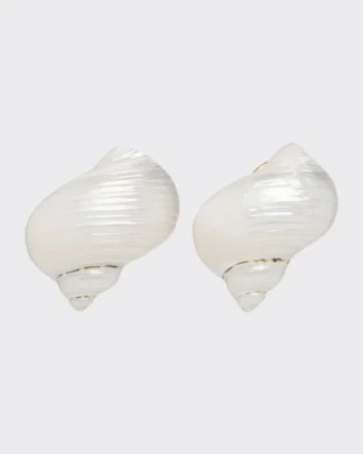 Pendientes de plata con conchas Pendientes de plata con conchas