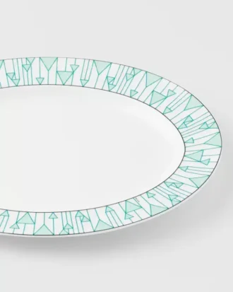 Plato de porcelana grande – Verde Viena