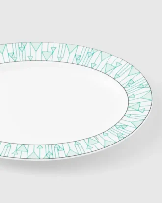Plato de porcelana mediano – Verde Viena