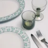 Plato de porcelana mediano – Verde Viena