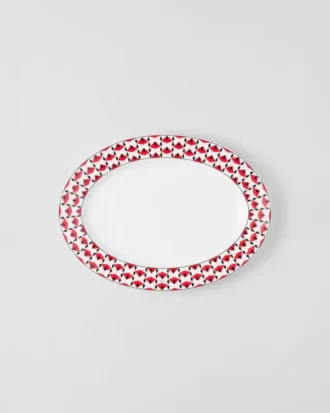 Plato de servir grande de porcelana – Vienna Red