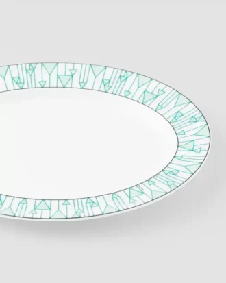 Plato de servir pequeño de porcelana – Verde Viena