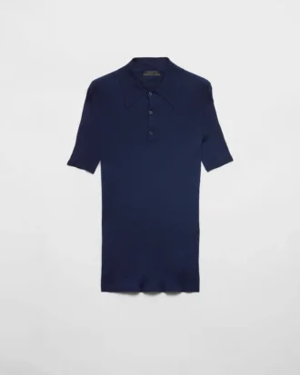 Polo de algodón de punto elástico