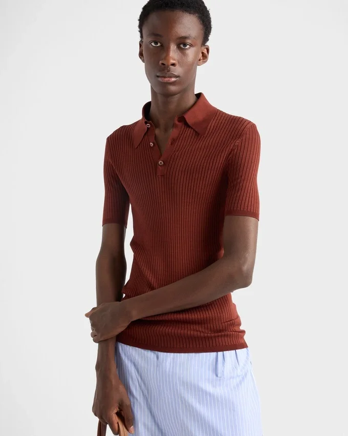 Polo de algodón de punto elástico Polo de algodón de punto elástico