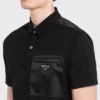 Polo de algodón elástico con detalles de Re-Nylon Polo de algodón elástico con detalles de Re-Nylon