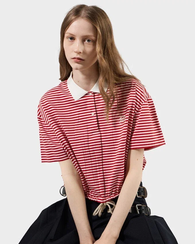 Polo de jersey a rayas Polo de jersey a rayas