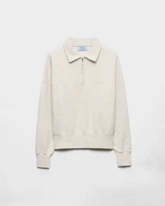 Polo de manga larga de felpa de algodón
