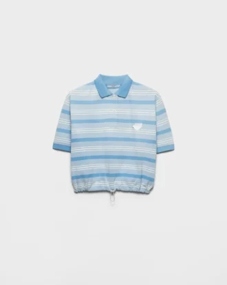 Polo de piqué con estampado a rayas