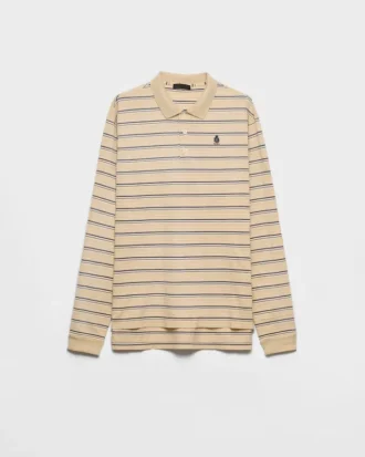 Polo de piqué de algodón a rayas
