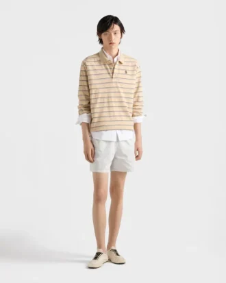 Polo de piqué de algodón a rayas
