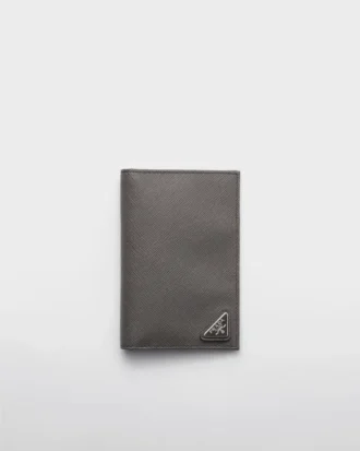 Portapasaportes de piel Saffiano Portapasaportes de piel Saffiano