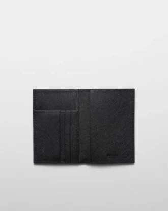 Portapasaportes de Re-Nylon y piel Saffiano