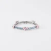 Pulsera Couleur Vivante – Oro blanco con morganita y aguamarina