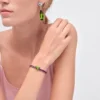 Pulsera Couleur Vivante – Oro blanco con peridoto y amatista Pulsera Couleur Vivante – Oro blanco con peridoto y amatista