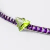Pulsera Couleur Vivante – Oro blanco con peridoto y amatista Pulsera Couleur Vivante – Oro blanco con peridoto y amatista