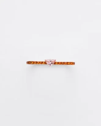 Pulsera Couleur Vivante – Oro rosa con morganita y citrino