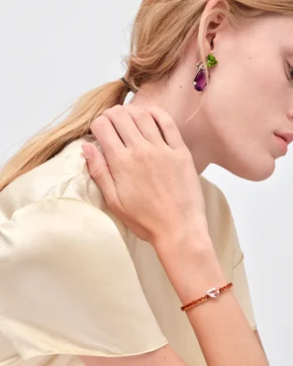 Pulsera Couleur Vivante – Oro rosa con morganita y citrino