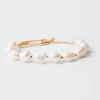 Pulsera de metal con perlas Pulsera de metal con perlas