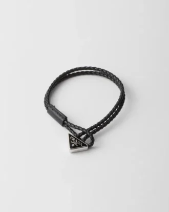 Pulsera de piel napa trenzada Pulsera de piel napa trenzada