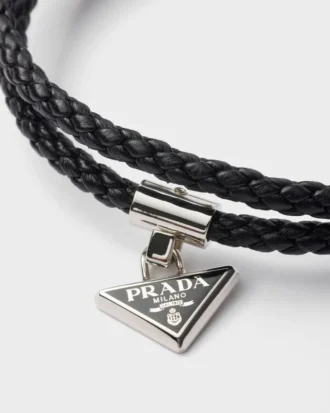 Pulsera de piel napa trenzada Pulsera de piel napa trenzada