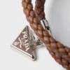 Pulsera de piel napa trenzada Pulsera de piel napa trenzada
