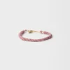 Pulsera de piel napa trenzada con adorno metálico Pulsera de piel napa trenzada con adorno metálico
