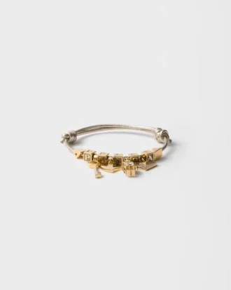 Pulsera de piel napa y metal