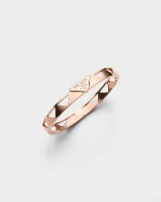 Pulsera rígida con aberturas Eternal Gold en oro rosa