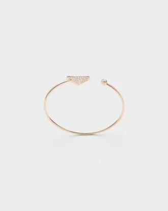Pulsera rígida Eternal Gold en oro amarillo con diamantes