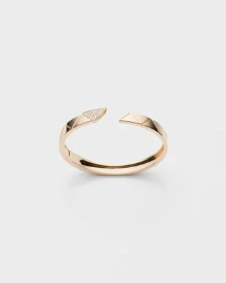 Pulsera rígida Eternal Gold en oro amarillo con diamantes