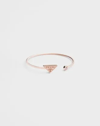 Pulsera rígida Eternal Gold en oro rosa con diamantes