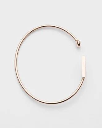 Pulsera rígida Eternal Gold en oro rosa con diamantes