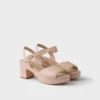Sandalias acolchadas de piel napa Sandalias acolchadas de piel napa