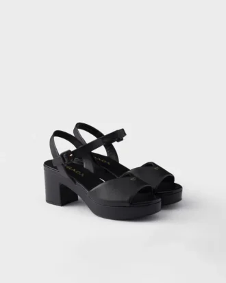 Sandalias acolchadas de piel napa