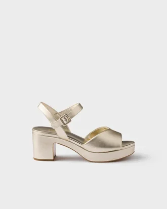 Sandalias acolchadas de piel napa