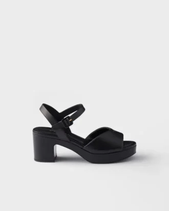 Sandalias acolchadas de piel napa